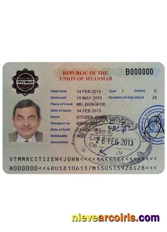 MYANMAR visa